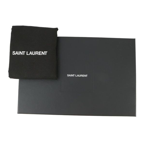サンローランパリ チェーンショルダーバッグ カリプソ コットン 734153 SAINT LAURENT PARIS 白