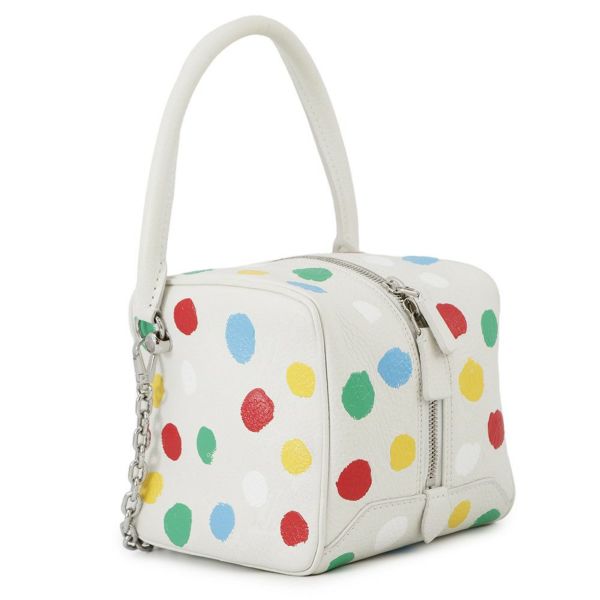 ルイヴィトン ハンドバッグ モノグラム・アンプラント スクエアバッグ LV×YK 中国限定 2way 草間弥生 コラボ 白