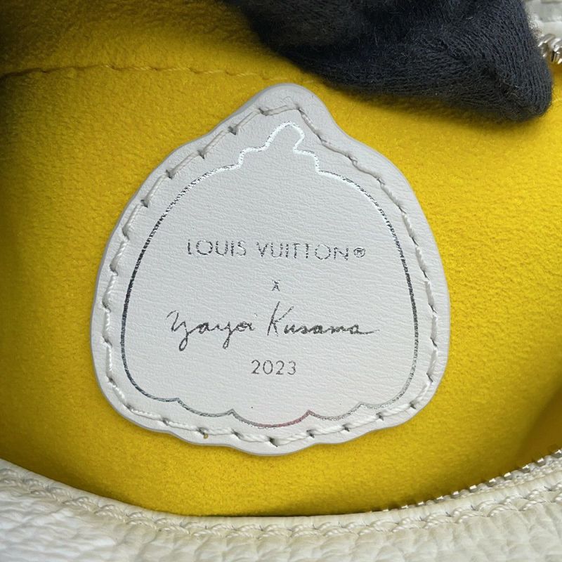 ルイヴィトン ハンドバッグ モノグラム・アンプラント スクエアバッグ LV×YK 中国限定 2way 草間弥生 コラボ 白