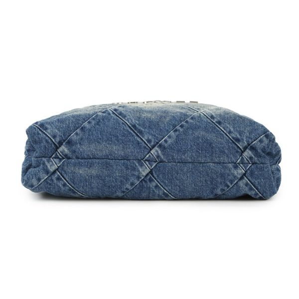 シャネル チェーンショルダーバッグ CHANEL 22 マトラッセ スモール デニム AS3261 ポーチ付き
