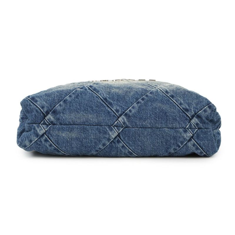 シャネル チェーンショルダーバッグ CHANEL 22 マトラッセ スモール デニム AS3261 ポーチ付き