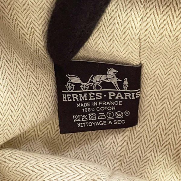 エルメス ポーチ ブリッド・ア・ブラックPM オレンジ/ボルドー/シルバー金具 キャンバス