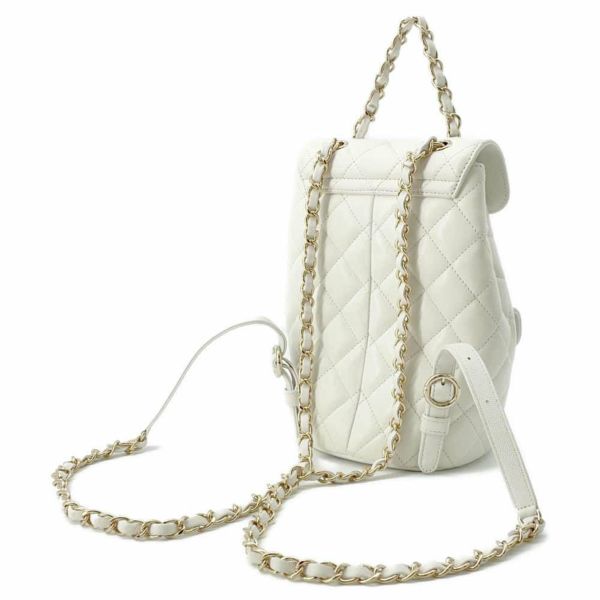 シャネル リュックサック マトラッセ ココマーク キャビアスキン AS3290 CHANEL バックパック 白