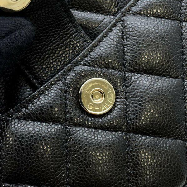 シャネル チェーンショルダーバッグ マトラッセ ココマーク キャビアスキン AP3998 CHANEL 黒