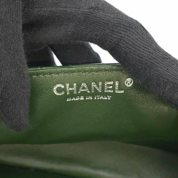 シャネル チェーンショルダーバッグ マトラッセ ココマーク ダブルチェーン シングルフラップ ラムスキン CHANEL