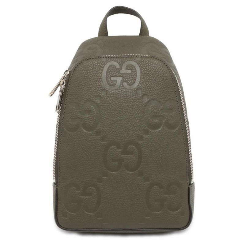 グッチ ボディバッグ ジャンボGG クロスボディバッグ レザー 766937 GUCCI バッグ カーキ