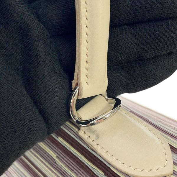 エルメス ハンドバッグ ケリー35 外縫い ベージュ/マルチカラー/シルバー金具 ヴィブラート □E刻印 2wayショルダー