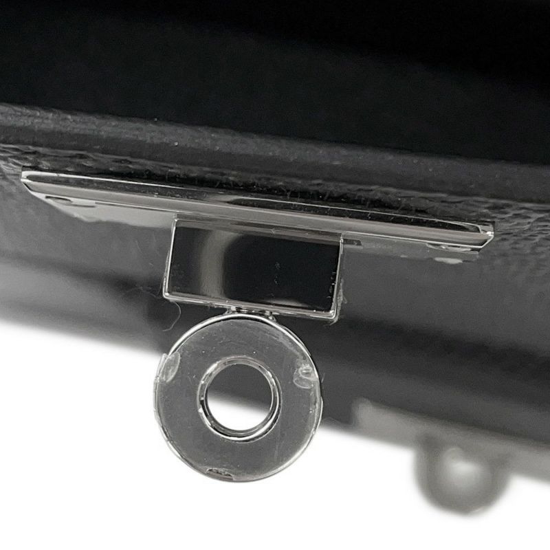 エルメス ショルダーバッグ ケリーマルチポケット ブラック/シルバー金具 エプソン W刻印 黒