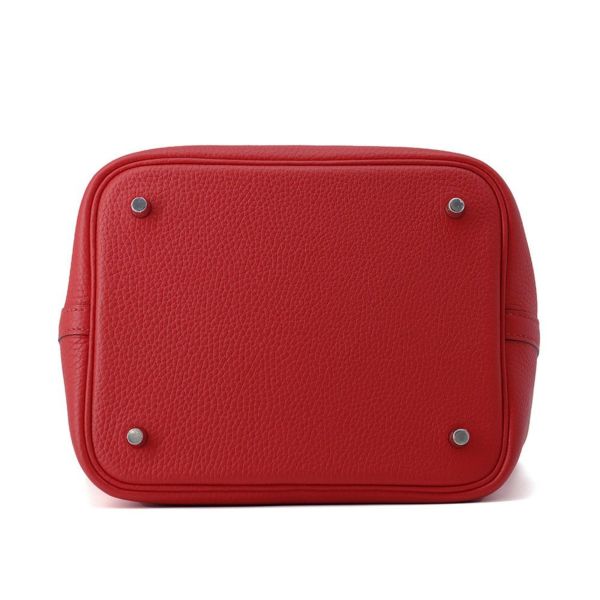 エルメス ハンドバッグ ピコタンロックMM ルージュラデュー/シルバー金具 トリヨンクレマンス K刻印