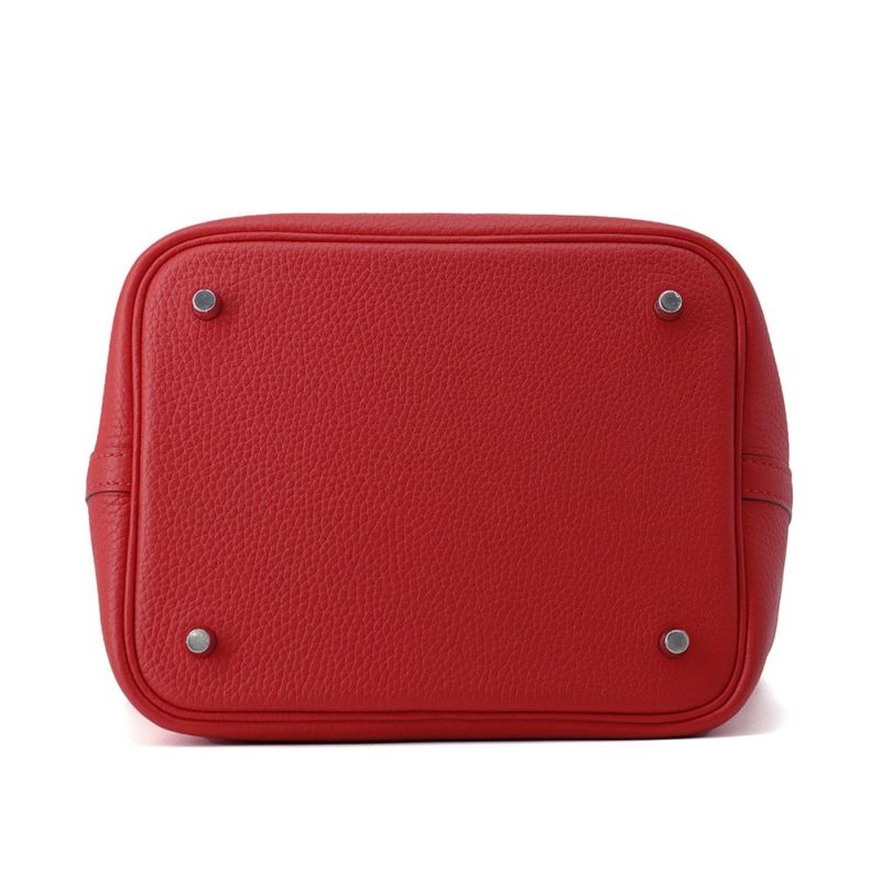 エルメス ハンドバッグ ピコタンロックMM ルージュラデュー/シルバー金具 トリヨンクレマンス K刻印