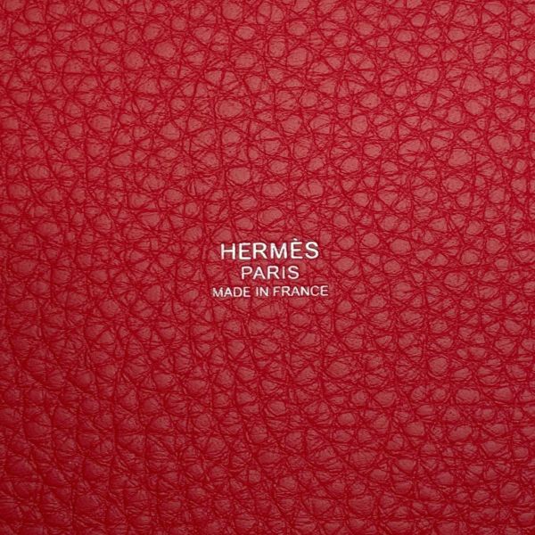 エルメス ハンドバッグ ピコタンロックMM ルージュラデュー/シルバー金具 トリヨンクレマンス K刻印