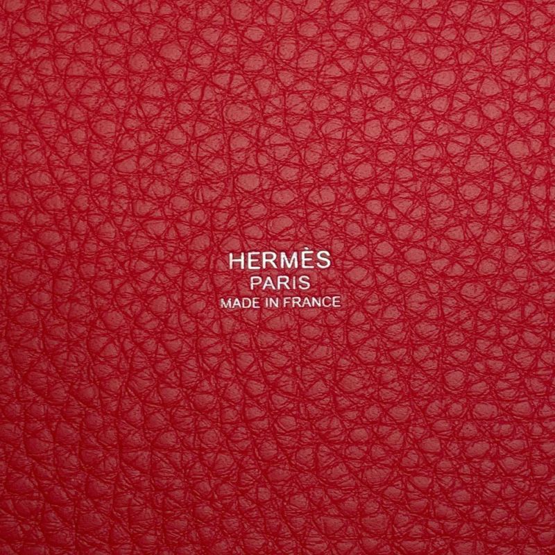 エルメス ハンドバッグ ピコタンロックMM ルージュラデュー/シルバー金具 トリヨンクレマンス K刻印