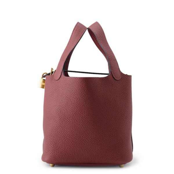 エルメス ハンドバッグ ピコタンロックPM ルージュアッシュ/ゴールド金具 トリヨンクレマンス W刻印