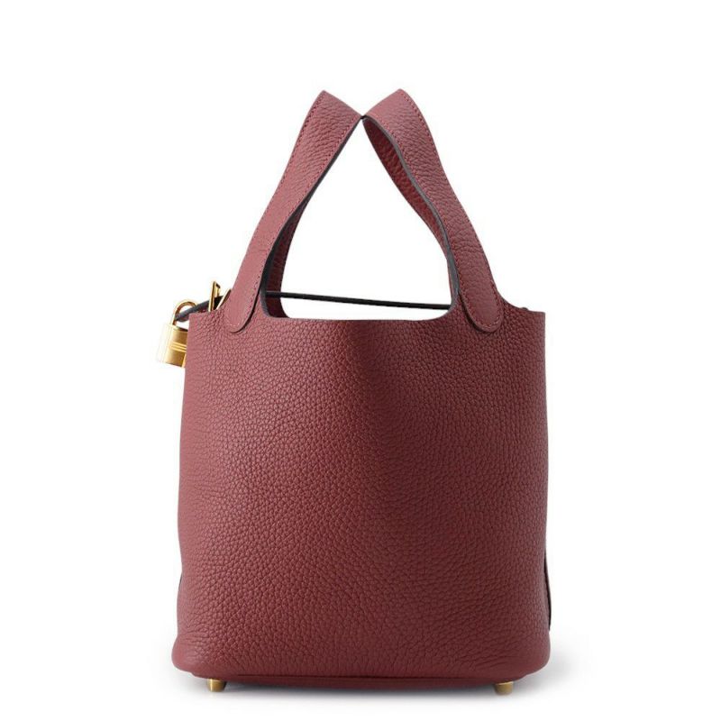 エルメス ハンドバッグ ピコタンロックPM ルージュアッシュ/ゴールド金具 トリヨンクレマンス W刻印