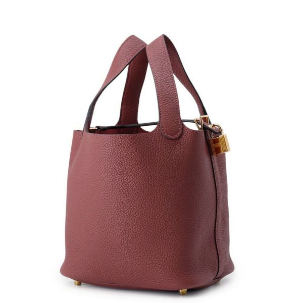 エルメス ハンドバッグ ピコタンロックPM ルージュアッシュ/ゴールド金具 トリヨンクレマンス W刻印