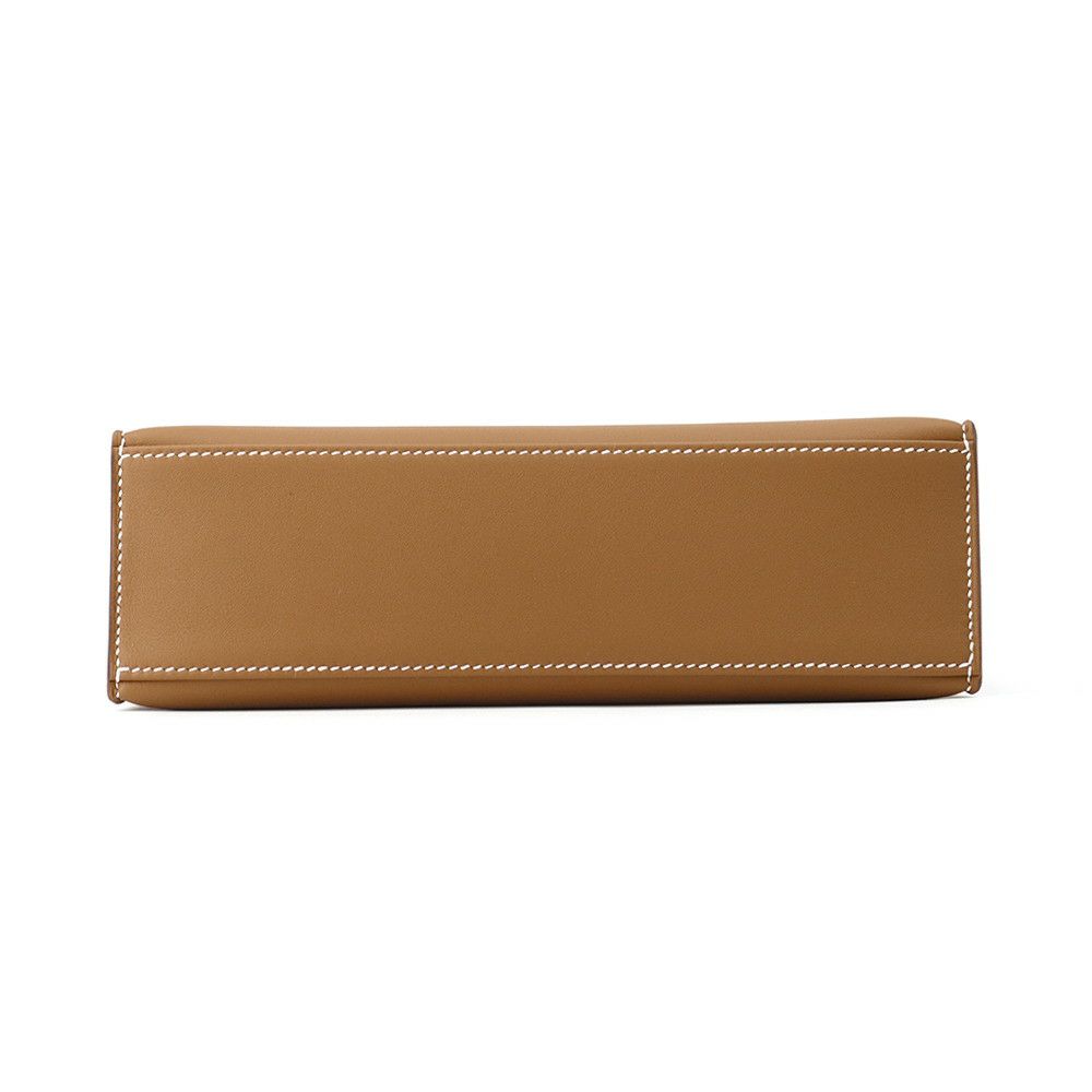 エルメス ハンドバッグ ポシェットケリー ゴールド/シルバー金具 スイフト K刻印