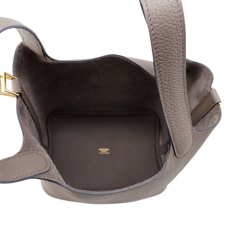 エルメス ハンドバッグ ピコタンロックPM エタン/ゴールド金具 トリヨンクレマンス D刻印