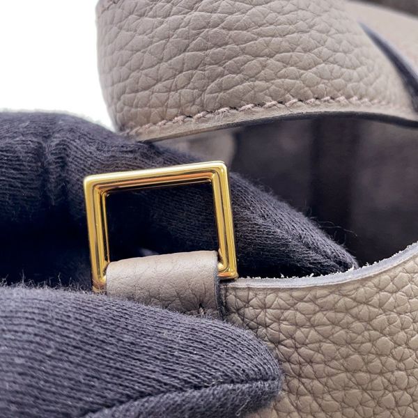 エルメス ハンドバッグ ピコタンロックPM エタン/ゴールド金具 トリヨンクレマンス D刻印