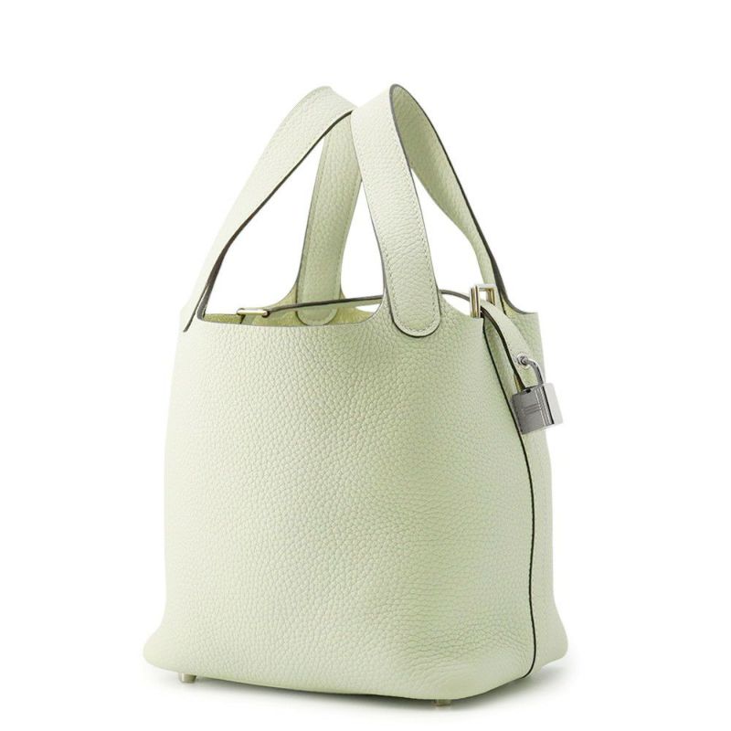 エルメス ハンドバッグ ピコタンロックPM グリネヴェ/シルバー金具 トリヨンクレマンス B刻印