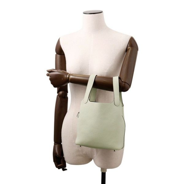 エルメス ハンドバッグ ピコタンロックPM グリネヴェ/シルバー金具 トリヨンクレマンス B刻印