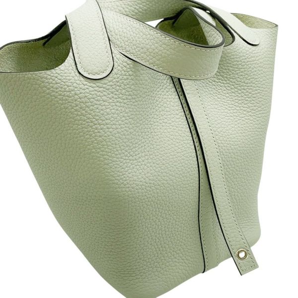 エルメス ハンドバッグ ピコタンロックPM グリネヴェ/シルバー金具 トリヨンクレマンス B刻印