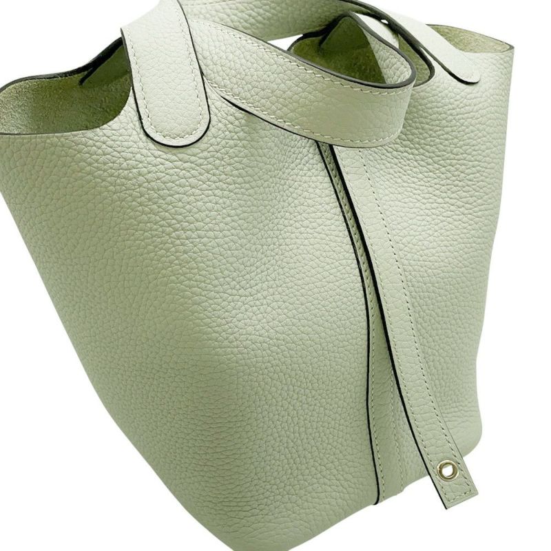 エルメス ハンドバッグ ピコタンロックPM グリネヴェ/シルバー金具 トリヨンクレマンス B刻印