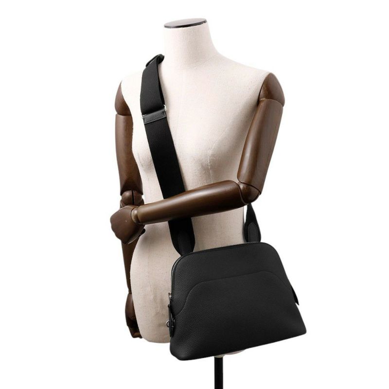 エルメス ショルダーバッグ ボリ－ド メッセンジャー ブラック/シルバー金具 トゴ K刻印 黒