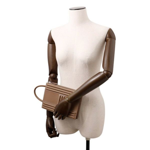 エルメス ハンドバッグ カデナ エトゥープ/シルバー金具 タデラクト U刻印 HERMES クラッチ バッグ