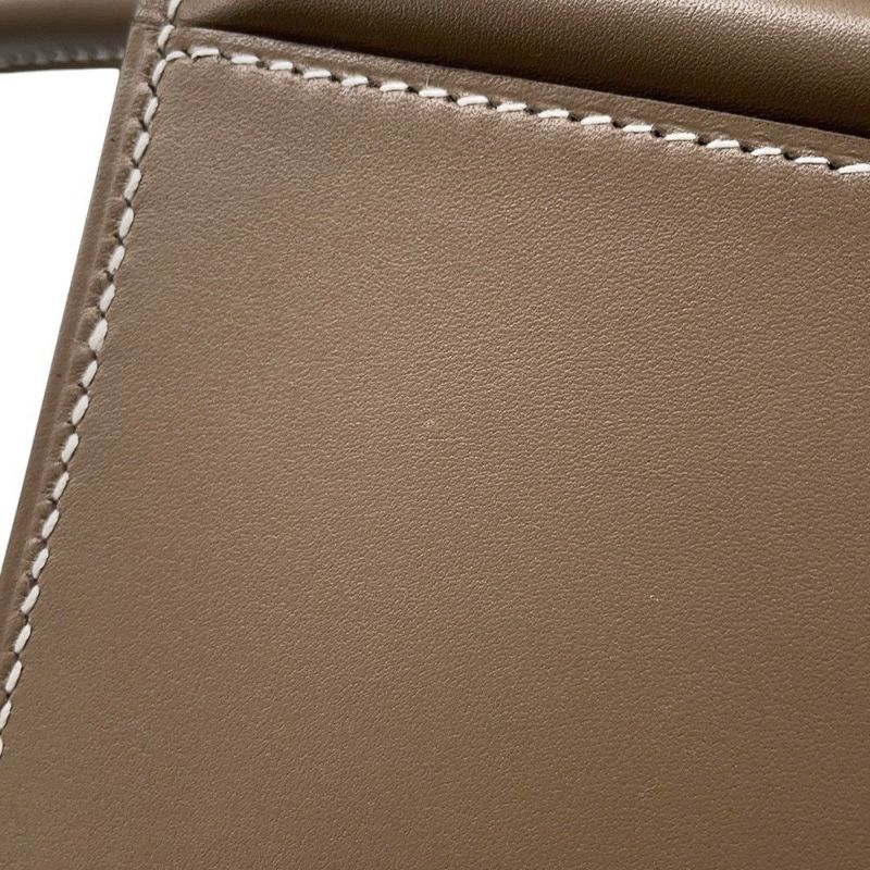 エルメス ハンドバッグ カデナ エトゥープ/シルバー金具 タデラクト U刻印 HERMES クラッチ バッグ