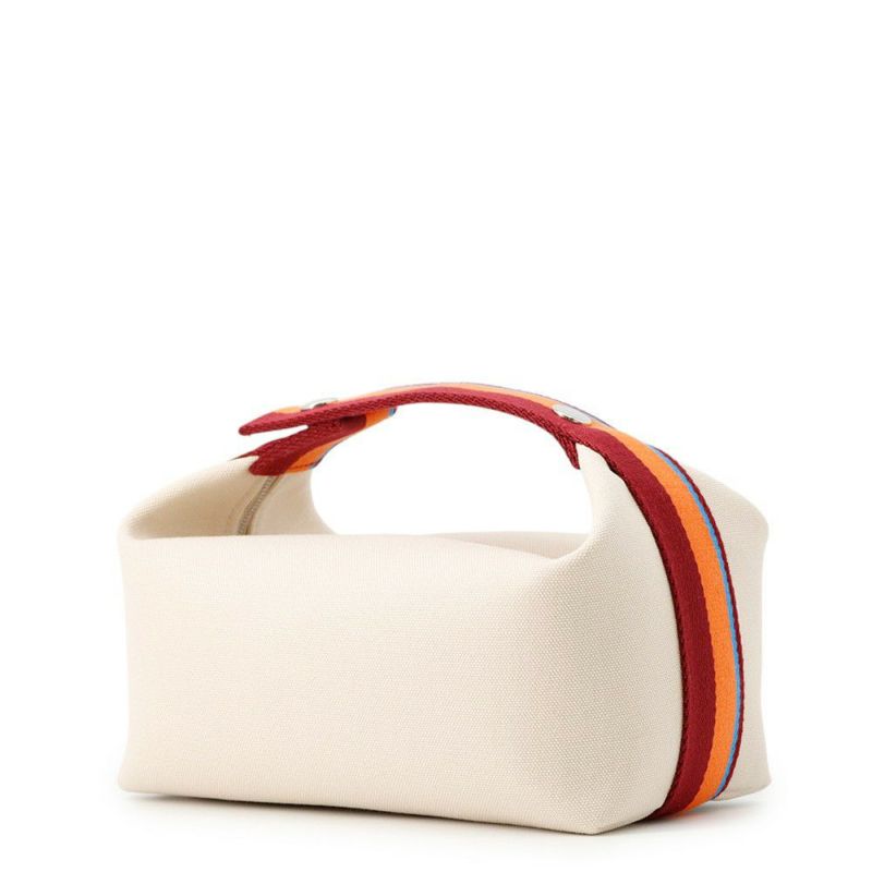 エルメス ポーチ ブリッド・ア・ブラックPM Hパヴィヨン ナチュラル/マルチカラー/シルバー金具 キャンバス