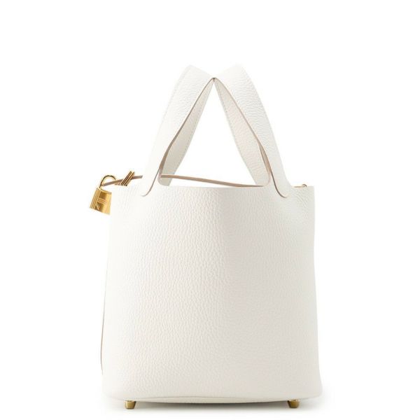 エルメス ハンドバッグ ピコタンロックPM グリスペール/ゴールド金具 トリヨンクレマンス W刻印