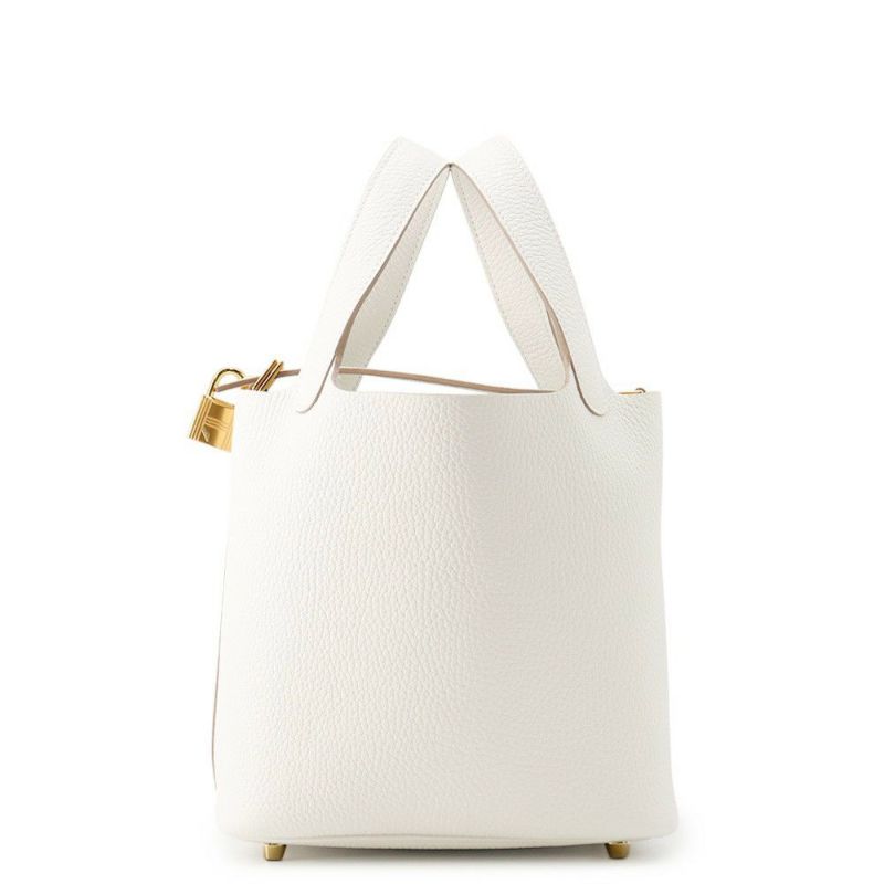 エルメス ハンドバッグ ピコタンロックPM グリスペール/ゴールド金具 トリヨンクレマンス W刻印