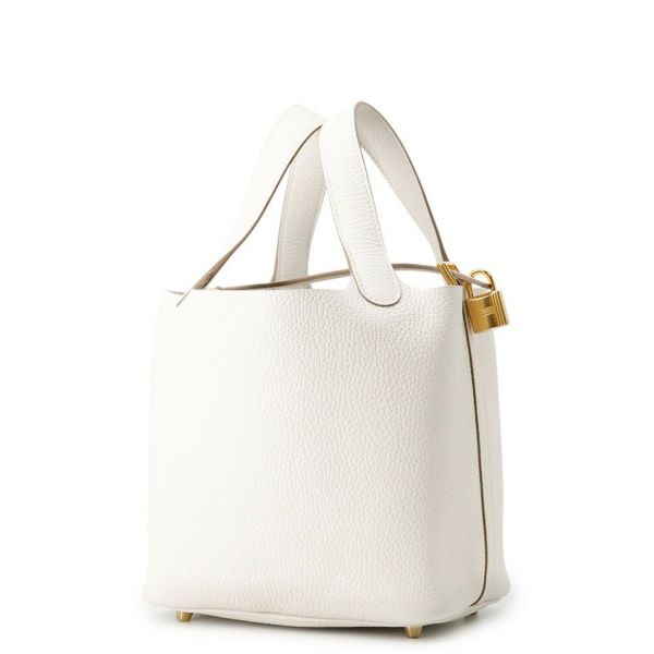 エルメス ハンドバッグ ピコタンロックPM グリスペール/ゴールド金具 トリヨンクレマンス W刻印