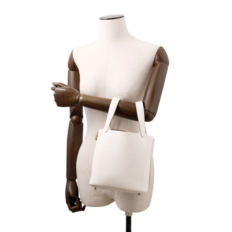 エルメス ハンドバッグ ピコタンロックPM グリスペール/ゴールド金具 トリヨンクレマンス W刻印