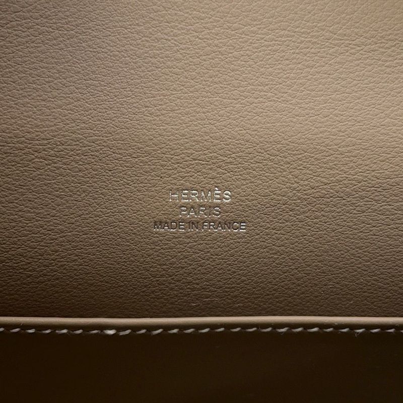 エルメス ハンドバッグ ポシェットケリー エトゥープ/シルバー金具 スイフト K刻印