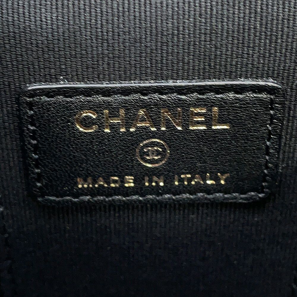 シャネル チェーンショルダーバッグ スモール バニティケース ラムスキン AP2198 CHANEL ポシェット 黒 ヴァニティ