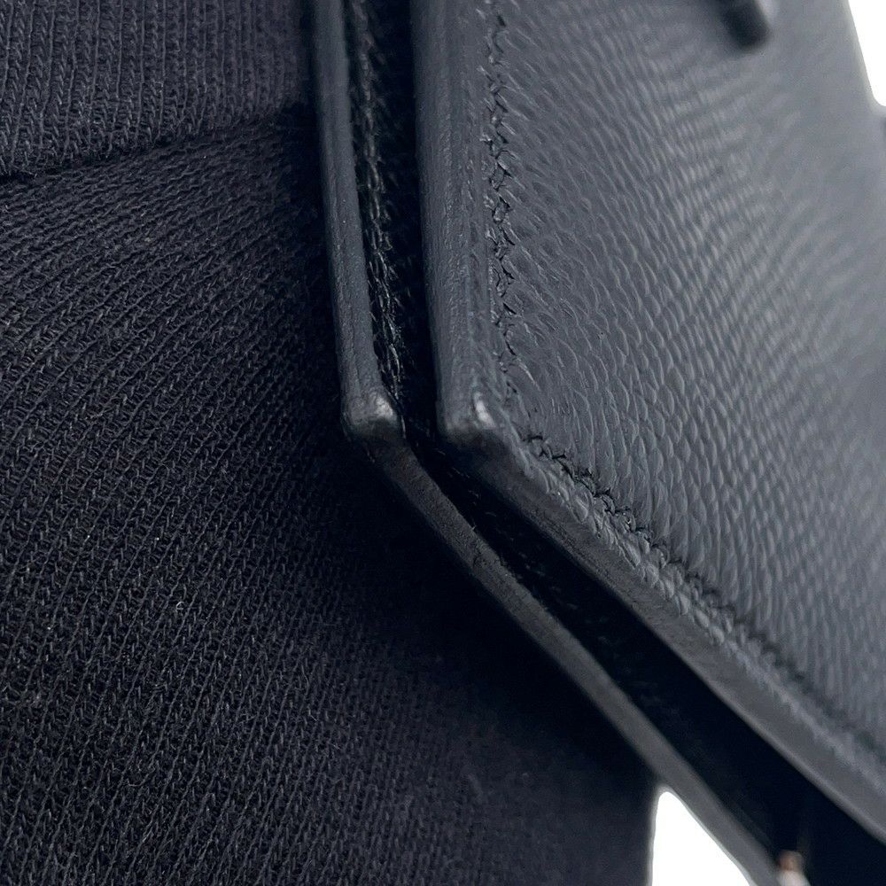 エルメス 二つ折り財布 ベアンコンパクト モノクローム ブラック/ブラック金具 エプソン U刻印 黒