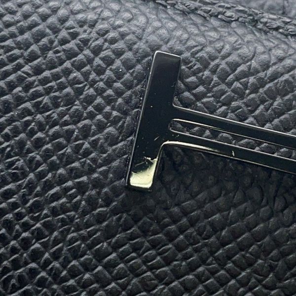 エルメス 二つ折り財布 ベアンコンパクト モノクローム ブラック/ブラック金具 エプソン U刻印 黒