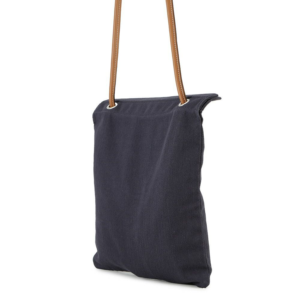 エルメス ショルダーバッグ サック アリーヌMM ブルーインディゴ/ゴールド/シルバー金具 トワルシェブロン/バレニア Y刻印