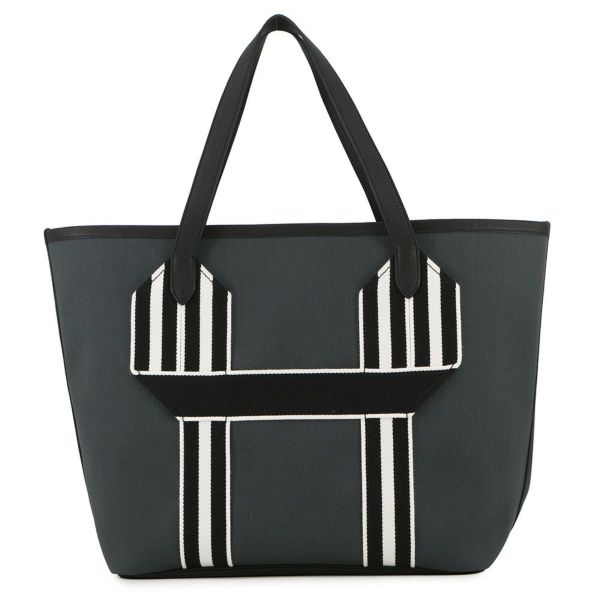 エルメス トートバッグ ピュール サングル  ヴェールルソー/ブラック トワルミリタリー/トリヨンクレマンス U刻印 黒