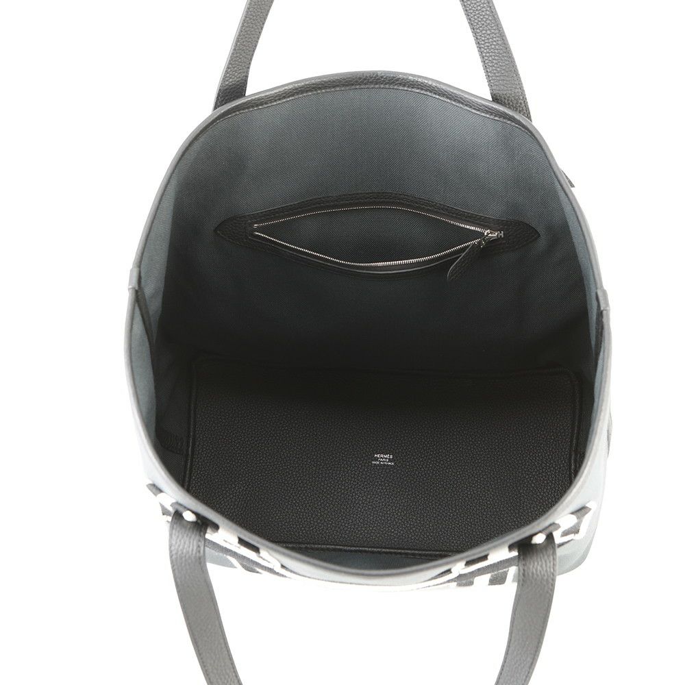 エルメス トートバッグ ピュール サングル  ヴェールルソー/ブラック トワルミリタリー/トリヨンクレマンス U刻印 黒