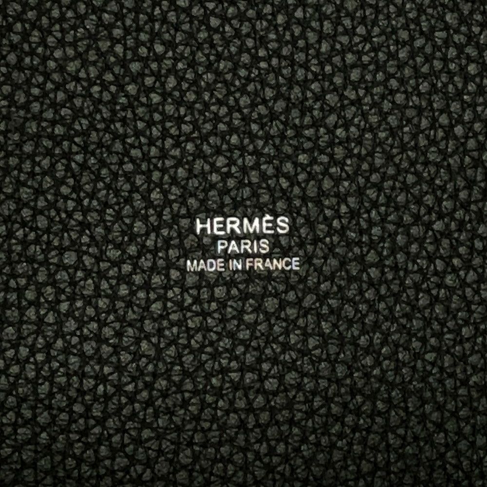 エルメス トートバッグ ピュール サングル  ヴェールルソー/ブラック トワルミリタリー/トリヨンクレマンス U刻印 黒