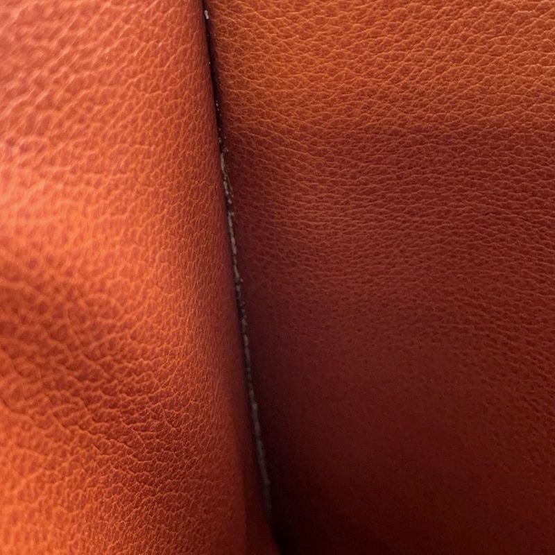 エルメス ショルダーバッグ サック・アデペッシュ DPLG ブラウン/ベージュ/シルバー金具 トワルアッシュ/ブッフル □G刻印