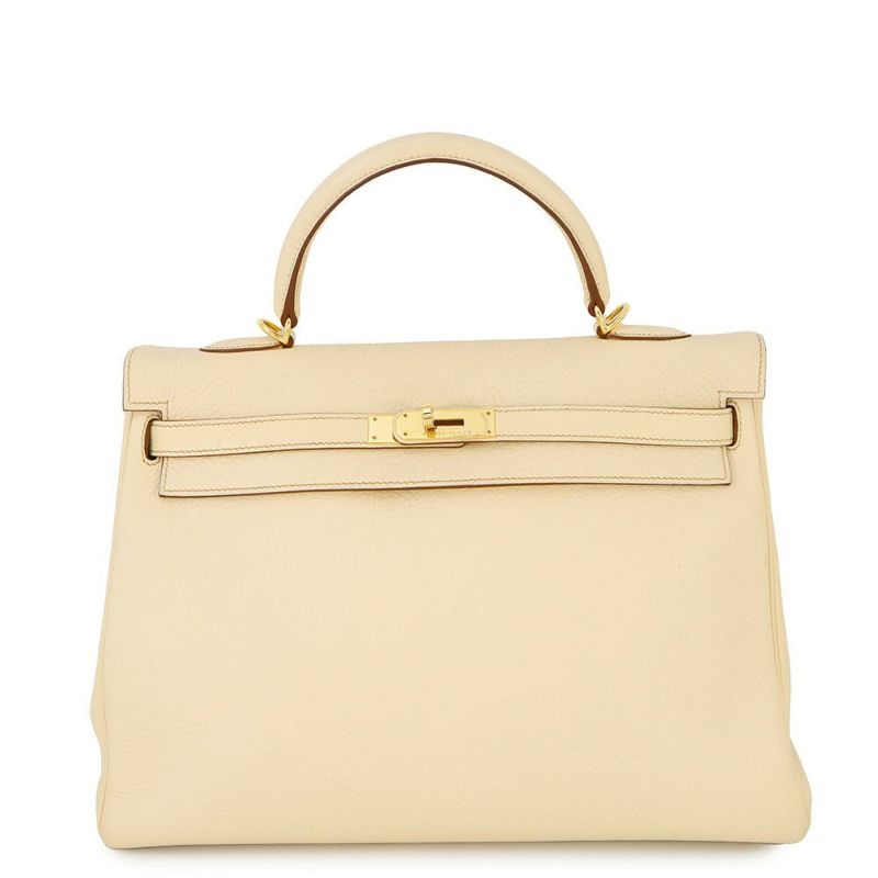 エルメス ハンドバッグ ケリー35 内縫い パーシュマン/ゴールド金具 トゴ □E刻印 2wayショルダー