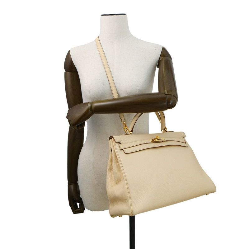 エルメス ハンドバッグ ケリー35 内縫い パーシュマン/ゴールド金具 トゴ □E刻印 2wayショルダー