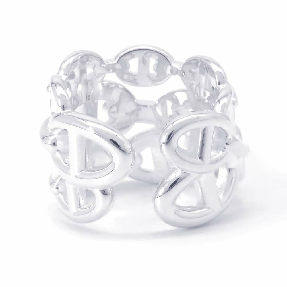 エルメス リング シェーヌダンクル アンシェネGM Enchainee SV925シルバー リングサイズ58 HERMES 指輪 ジュエリー