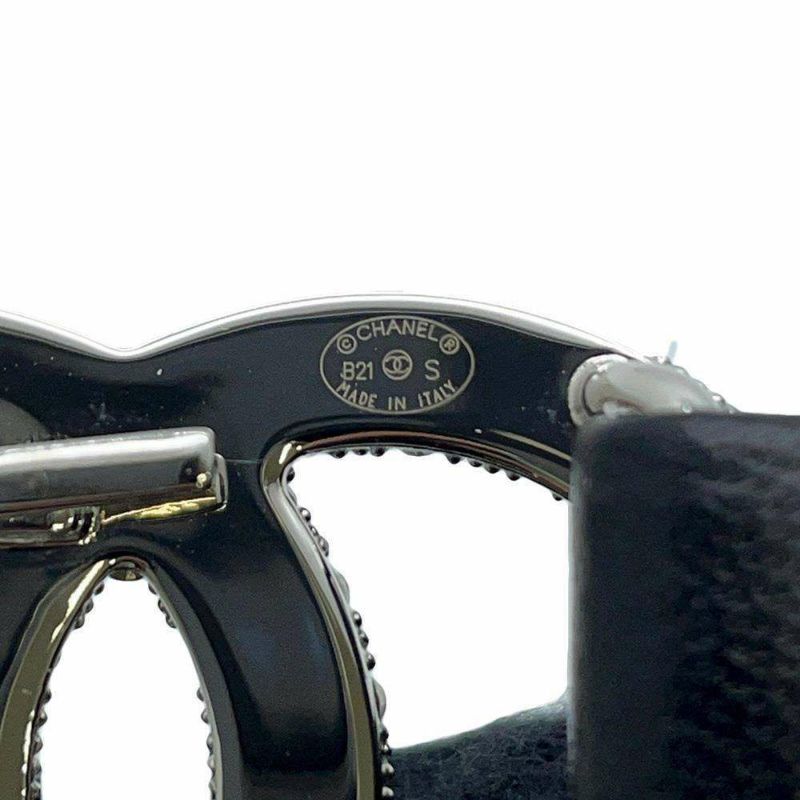 シャネル ベルト ココマーク ラインストーン ギャザー レザー サイズ75 B21 S AA9476 CHANEL アパレル 黒
