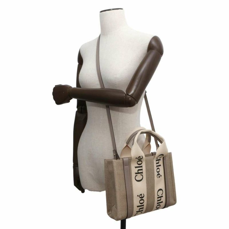 クロエ ハンドバッグ ウッディ トート スモール キャンバス CHC22AS397 Chloe バッグ 2wayショルダーバッグ