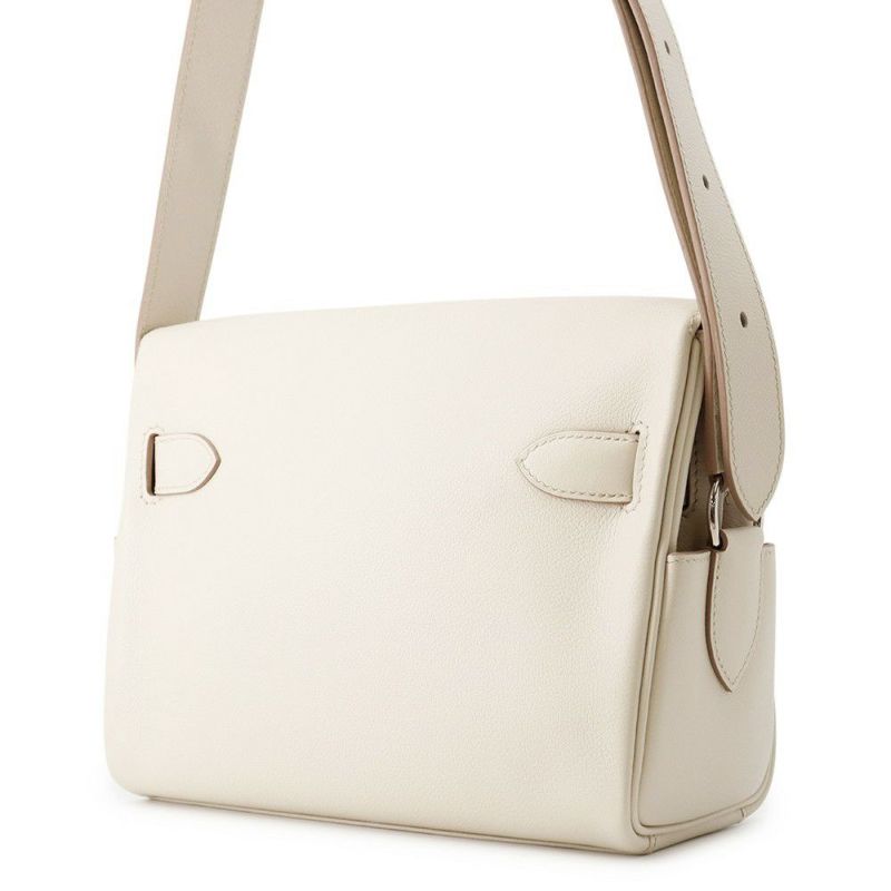 エルメス ケリーメッセンジャーPM ベトン/シルバー金具 エバーカラー B刻印 HERMES バッグ メンズ