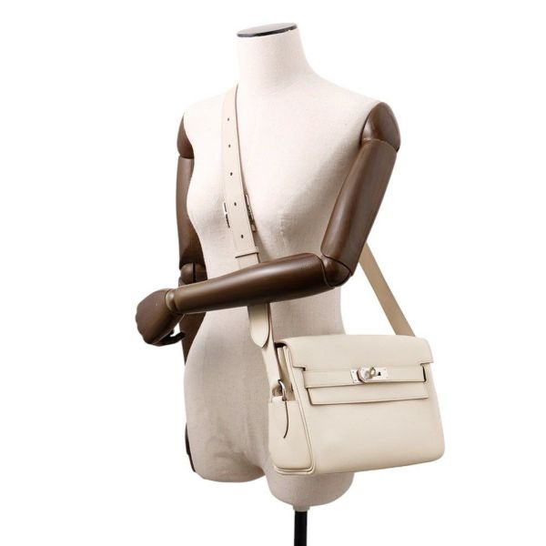 エルメス ケリーメッセンジャーPM ベトン/シルバー金具 エバーカラー B刻印 HERMES バッグ メンズ